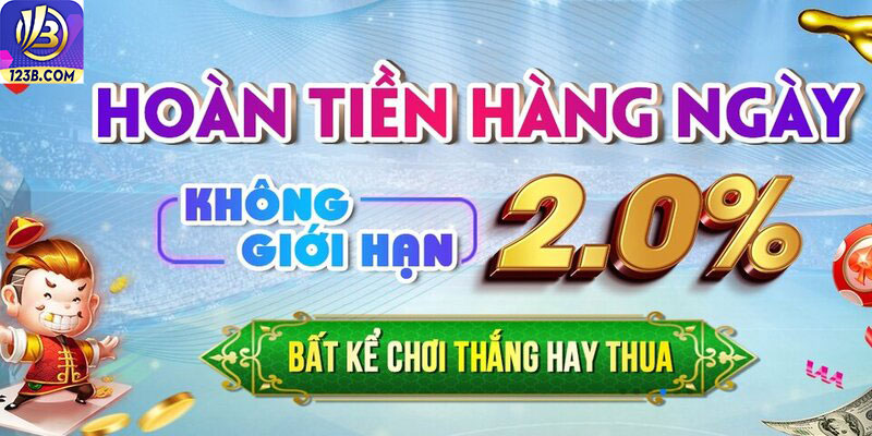 Hoàn trả tại 123B lên đến 2%