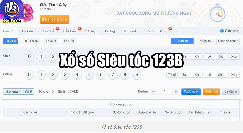 Xổ số Siêu tốc 123B